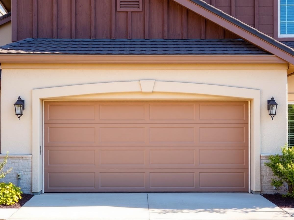 Garage door on a California home